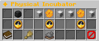 Physical Incubator: a Bladewraith Egg is incubating in the left position.